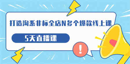 打造-淘系-非标全店N多个爆款线上课，5天直播课（19期）-侠客分享网