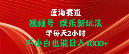 （10818期）蓝海赛道视频号 娱乐新玩法每天2小时小白也能日入1000+-侠客分享网