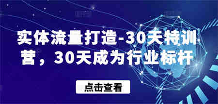 实体流量打造-30天特训营，30天成为行业标杆-侠客分享网