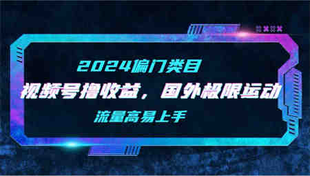 （9774期）【2024偏门类目】视频号撸收益，二创国外极限运动视频锦集，流量高易上手-侠客分享网